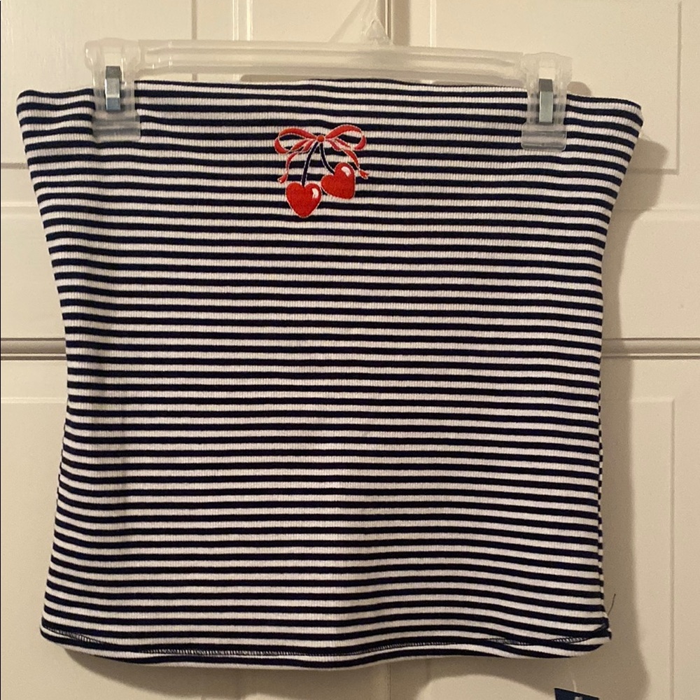Hollister Black and White Tube Top